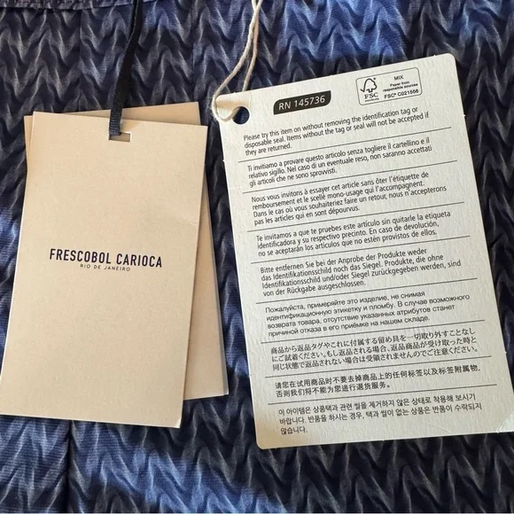 NWT FRESCOBOL CARIOCA Tailored Swim Shorts Micro Lencois With Branded Travel Bag - Picture 9 of 16